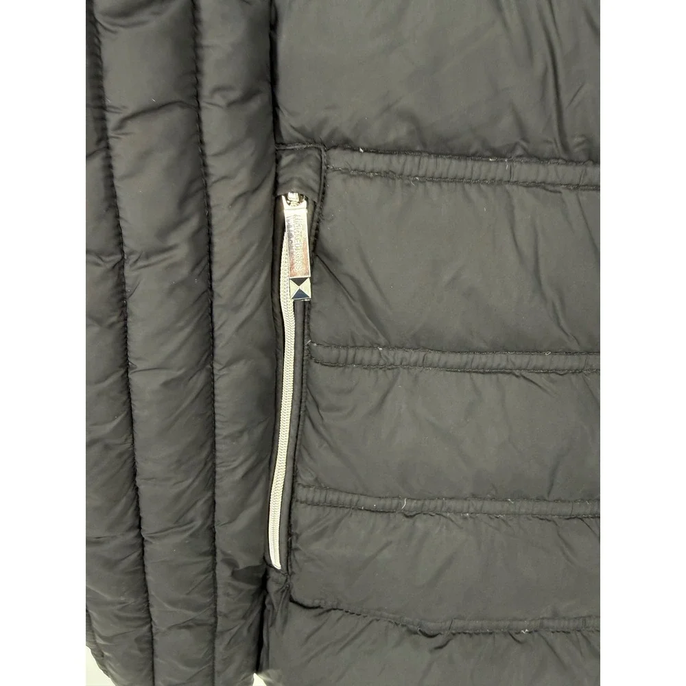 Michael Kors Puffer Jacket Women Medium Black Packable Down Quilted Zip